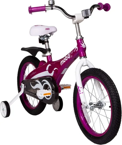 Mobo Mobo Childrens-Road-Bicycles Lite Bike w/Training Wheels. 16” Bicycle for 4-6 Years Olds Fucsia