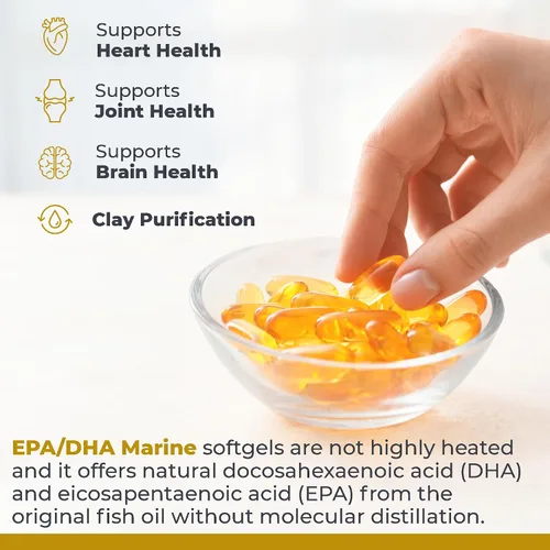 Miniatura 4 de Premier Research Labs EPA DHA Marine Softgels - Aceite de pescado Omega 3, suplemento de Omega 3 de la EPA, ácidos grasos para mujeres y hombres