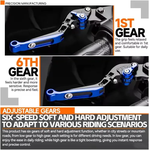 Miniatura 2 de Generic Motorcycle Brake Clutch Levers For Fz8 Fz 8 Fz8 2010 2011 2012-2016 2017 2018 Motorcycle Brake Clutch Lever Handlebar Handle Grips Ends