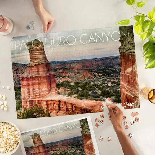 Miniatura 3 de Lantern Press Rompecabezas de 1000 piezas, Amarillo, Texas, Palo Duro Canyon, Faro