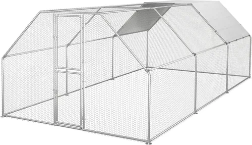 Miniatura 9 de YITAHOME Gallinero grande de madera para gallineros, corral de pollo al aire libre con 2 cajas de anidación, jaula de aves de corral, jaula