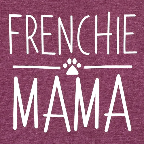 Miniatura 11 de Camiseta de manga corta con texto en inglés «Frenchie Mama», con estampado de letras para mujer, estilo casual