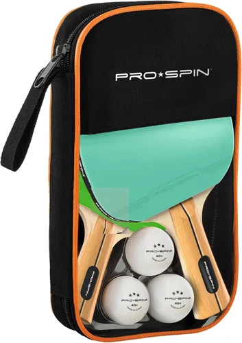Miniatura 2 de PRO-SPIN Paletas de ping pong – Juego de alto rendimiento con raquetas de tenis de mesa premium, pelotas de ping pong de 3 estrellas, estuche de Set