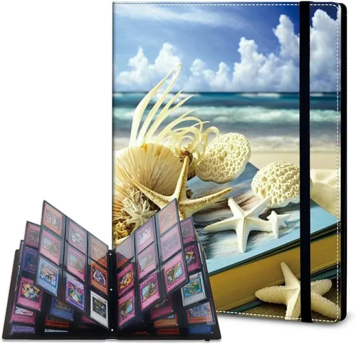 Miniatura 17 de Rossy Carpeta de tarjetas con 4 bolsillos, carpeta de tarjetas intercambiables, álbum de colección de tarjetas, para 160 tarjetas, carpeta