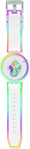 Miniatura 2 de Swatch Big Bold Correa de silicona de cuarzo lacado transparente 16 relojes casuales modelo SO27E107 Transparente