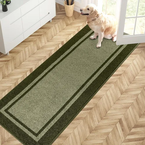 Miniatura 34 de PURRUGS Tapete para puerta con atrapamiento de suciedad, 20 x 32 pulgadas, antideslizante, lavable a máquina, tapete de entrada, tapete para puerta
