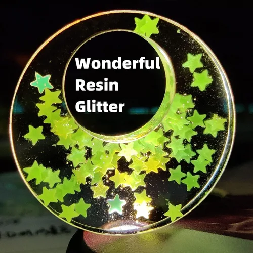 Miniatura 6 de Sourcingbay Stars Glitter 3mm PVC Holographic Gold Star Glitter for Resin Craft Nail Art Makeup Party Decoration 0.3oz