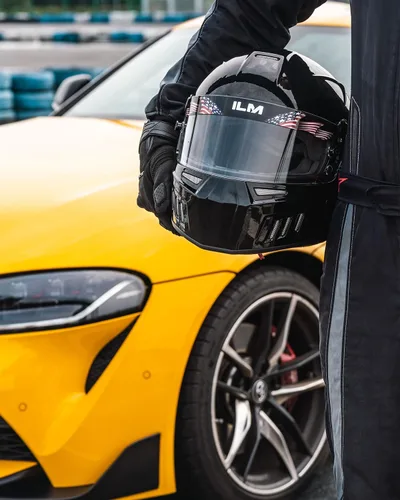 Miniatura 6 de ILM Snell SA2020 Casco de carreras de auto de cara completa con fibra de vidrio ligera para hombres y mujeres adultos Modelo 890