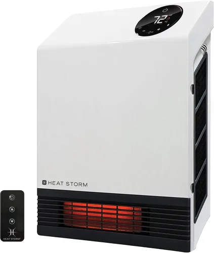 Heat Storm Calentador infrarrojo de interiores – se conecta directamente en la pared – Ahorro de espacio – 1000 vatios – Control Remoto – perfecto
