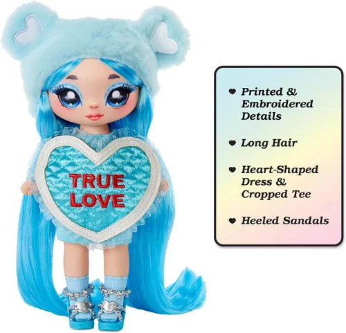 Miniatura 4 de MGA Entertainment Na Na Na Surprise Lily Sarang - Muñeca de moda inspirada en el oso de peluche azul de 7.5 pulgadas con pelo azul claro, vestido
