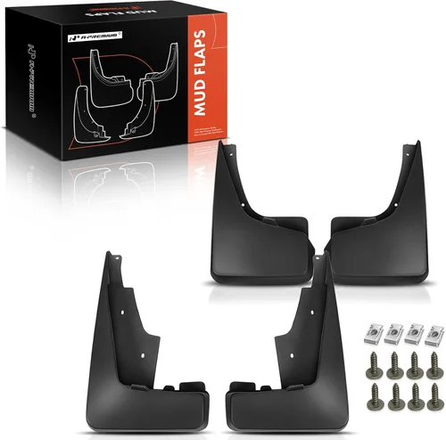 A-Premium Juego de 4 unidades de guardabarros con accesorios de hardware compatibles con Jeep Patriot 2011-2017, Sport Utility, color negro,