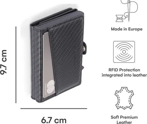 Miniatura 5 de DONBOLSO Cartera Flip I Slim Wallet con Flip Case I Tarjetero para hasta 10 tarjetas