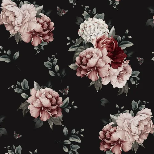 Miniatura 10 de Wallercity Papel Tapiz Floral Vintage Despegar y Pegar Papel Tapiz de Rosa Peonía Gabinetes Mesa Superior Papeles Tapiz Impermeable Removible