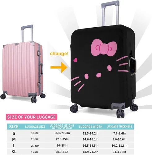 Miniatura 7 de ISUNIET Funda protectora para maleta, maleta de viaje, funda protectora para maletero de 18 a 32 pulgadas, protector de maleta para mujeres y niñas