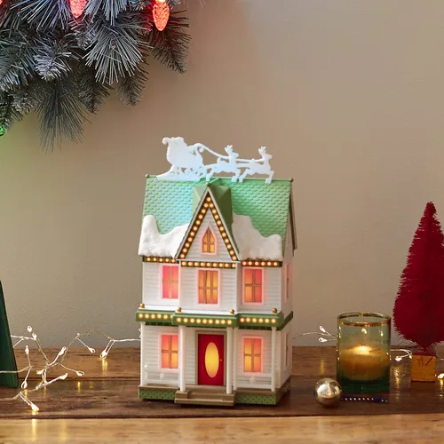 Miniatura 6 de Hallmark Keepsake 2020, Sound-a-Light Christmas Village Festive Home Decoración de mesa con luces LED (0001QFM3371)
