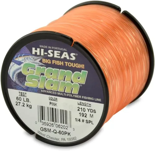 Miniatura 37 de HI-SEAS Línea de pesca de monofilamento Grand Slam - Fuerte y resistente a la abrasión en transparente, rosa, verde, azul humo, amarillo Azul ahumado