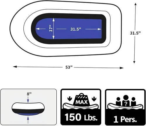 Miniatura 2 de Barco inflable, piscina y barco inflable del lago