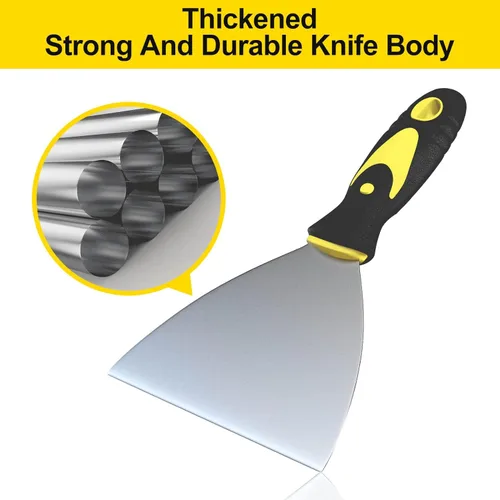 Miniatura 4 de Rerdeim Juego de 5 cuchillos de masilla, 1" 2" 3" 4" 5" raspador, cuchillo para masilla, raspador de pintura, herramienta raspadora, no se oxida