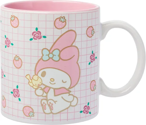 Miniatura 41 de Silver Buffalo Sanrio Hello Kitty - Taza de cerámica con lunares rojos y blancos, 20 onzas Hello Kitty lunares rojos y blancos