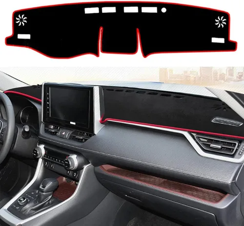 Miniatura 27 de Cubierta de salpicadero para salpicadero, alfombra personalizada para Toyota RAV4 2013 2014 2015 2016 2017 2018 Accesorios antideslizante protector