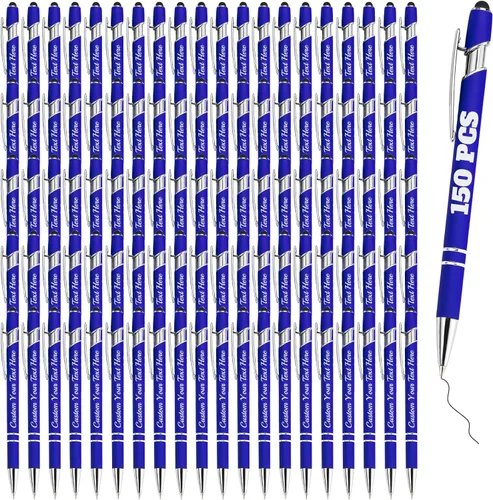 Miniatura 117 de Bolígrafos personalizados con grabado de nombre personalizado, bolígrafos de punta de lápiz con punta de lápiz personalizada, bolígrafos de Azul