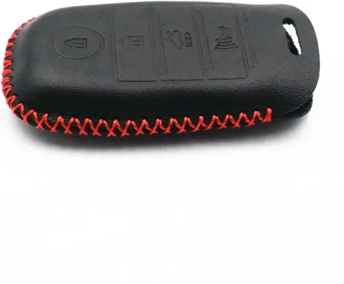 Miniatura 6 de Funda de cuero inteligente con 4 botones para llavero remoto para Kia K3 K6 Optima Cerato Forte Sorento Rio Rio5 Rondo Carens (negro)