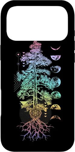 Miniatura 21 de iPhone 11 Pro Max Árbol de la Vida Fases de la Luna Yoga Chakra Estuche de Regalo