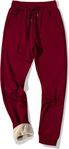 Miniatura 7 de MACHLAB Pantalones deportivos térmicos de forro polar para hombre, pantalones de chándal gruesos y cálidos para invierno