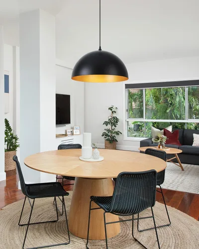 Miniatura 6 de Luces colgantes negras de 15.7 pulgadas para isla de cocina, lámpara colgante industrial grande dorada para interiores, para comedor, dormitorio
