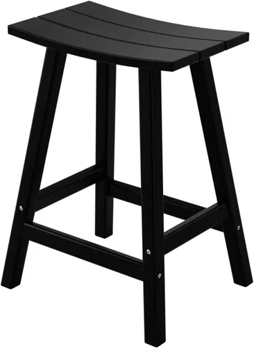 Miniatura 10 de HDPE Laguna Contempo - Taburete de silla de montar de 24 pulgadas, color negro