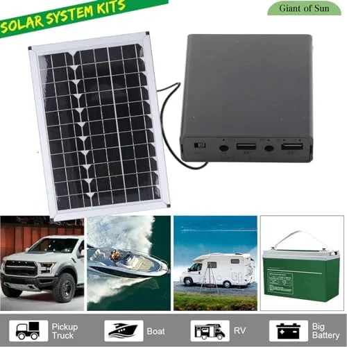 Miniatura 5 de Kit de bomba de fuente solar - Bomba sumergible de 20 W 12 V con elevación de 5 M para riego de estanques de jardín, circulación de agua y fuentes