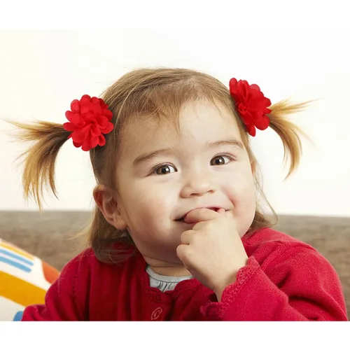 Miniatura 4 de 50 lazos de gasa para el pelo de 2 pulgadas, clips pequeños para niñas, totalmente forrados, antideslizantes, accesorios para el cabello para bebés