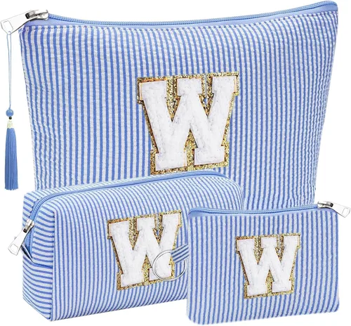 Miniatura 29 de Regalos Iniciales Bolsitas de Cosméticos de Viaje Juegos para Cartera, 3pcs Bolsitas Stoney Clover Dupes Bolsa de Maquillaje, Juego de Bolsas