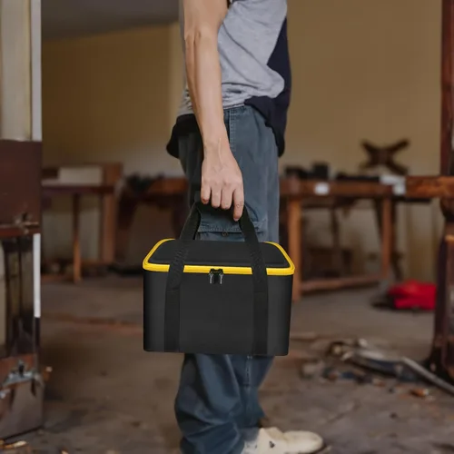 Miniatura 7 de Bolsa de herramientas universal para sierra circular DEWALT 20V MAX DCS391B/DCS565B, para Makita XSS02Z 18V Sierra Circular - Solo funda (negro)