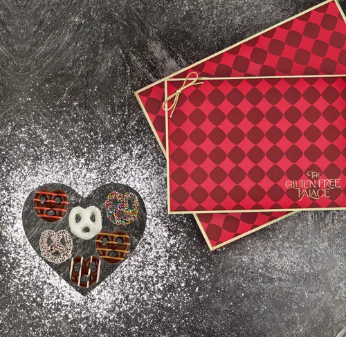 Miniatura 2 de Gluten Free Palace Caja de regalo gourmet para las fiestas, pretzels cubiertos de chocolate, golosinas de Navidad y Acción de Gracias, sin gluten