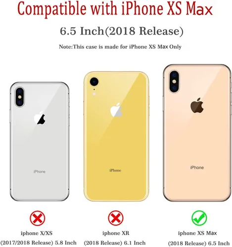 Miniatura 2 de Compatible con iPhone Xs Max de 6.5 pulgadas, funda de goma de gel de silicona líquida con forro de tela de microfibra suave, funda ultradelgada