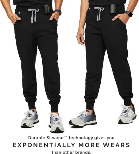 Miniatura 4 de FIGS Tansen - Pantalones deportivos para hombre, ajuste delgado, 5 bolsillos, elástico en 4 direcciones, pantalones quirúrgicos antiarrugas
