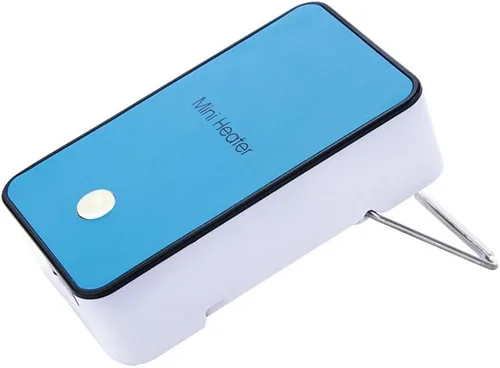 Miniatura 2 de Calentador Mini Portátil de Escritorio para Oficina de Bajo Consumo Eléctrico, Ventilador Calefactor Eléctrico, Calentador de Aire Azul