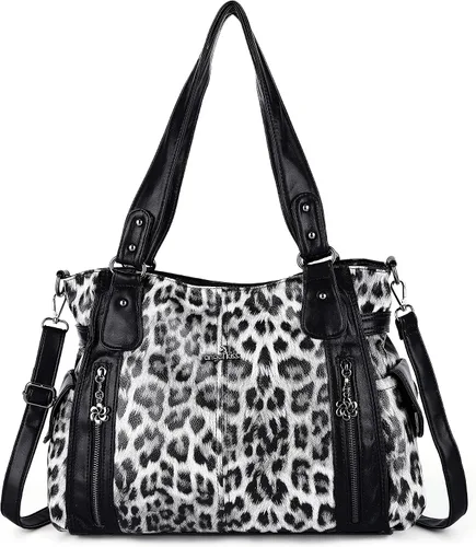 Angel Kiss Bolsos para mujer con tiras en la parte superior, bolso estilo Hobo, bolsas de hombro espaciosas y casuales, cartera estilo Tote de PU,