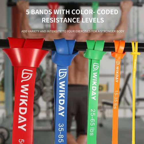 Miniatura 2 de WIKDAY Resistance Bands, Pull Up Bands, Workout Bands for Exercise, Thick Heavy Resistance Band Set with Door Anchor, Elastic Bands for Body Varios