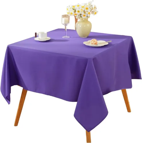 Miniatura 45 de Paquete de 2 Manteles Redondos de 120 Pulgadas de Carbón, Mantel de Poliéster Lavable para Uso en el Hogar, Fiestas, Bodas o Restaurantes.