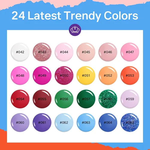 Miniatura 2 de MIZHSE Juego de Esmalte de Uñas de Secado Rápido, 24 Colores de Esmalte de Uñas Regular Sin Gel, Secado al Aire Rápido Neón Moderno con Brillantina