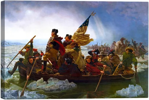 ELITEART - Washington Crossing the Delaware por Emanuel Gottlieb Leutze Reproducción de pintura al óleo Giclée Wall Art Impresiones en lienzo Lona