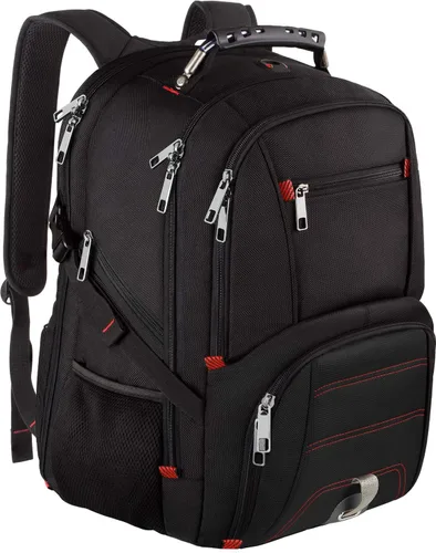 Mochila de viaje para portátil, capacidad extra grande, compatible con TSA y puerto de carga USB, impermeable, para hombre y mujer, para negocio,