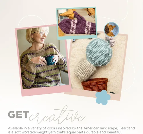 Miniatura 5 de Lion Brand Yarn Heartland Yarn - Hilo multicolor para tejer, tejer y tejer, paquete de 3, color congaree