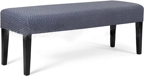 Miniatura 17 de Fundas de banco rectangulares, funda extraíble para silla de comedor, ajuste suave, universal, elásticas, antipolvo, lavable, protector de asiento