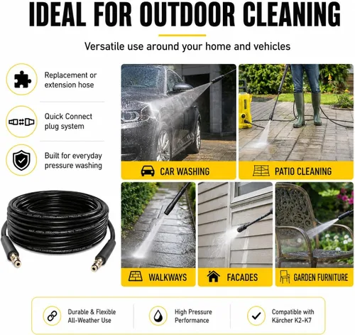 Miniatura 7 de Manguera de repuesto para lavadora a presión Karcher K2-K7, manguera de extensión de manguera de alta presión de 20 pies para Karcher, sistema