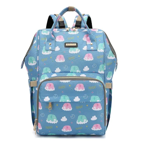 Miniatura 17 de Mochila para pañales, bolsas de pañales para bebés, niñas y niños, bolsas de bebé para mamás papás, bolsa cambiadora de pañales con bolsillos Azul