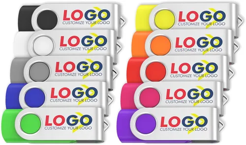 Miniatura 11 de ABLAZE Unidad flash de 128 MB, paquete de 10 unidades de memoria USB 2.0 con cordones, unidades de pulgar giratorias, disco Pendrive U a granel