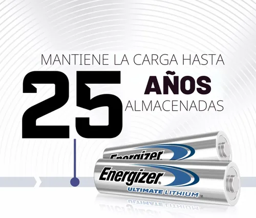 Miniatura 4 de Energizer Ultimate Lithium AA Baterías (paquete de 4), Baterías de litio doble A de 1.5V